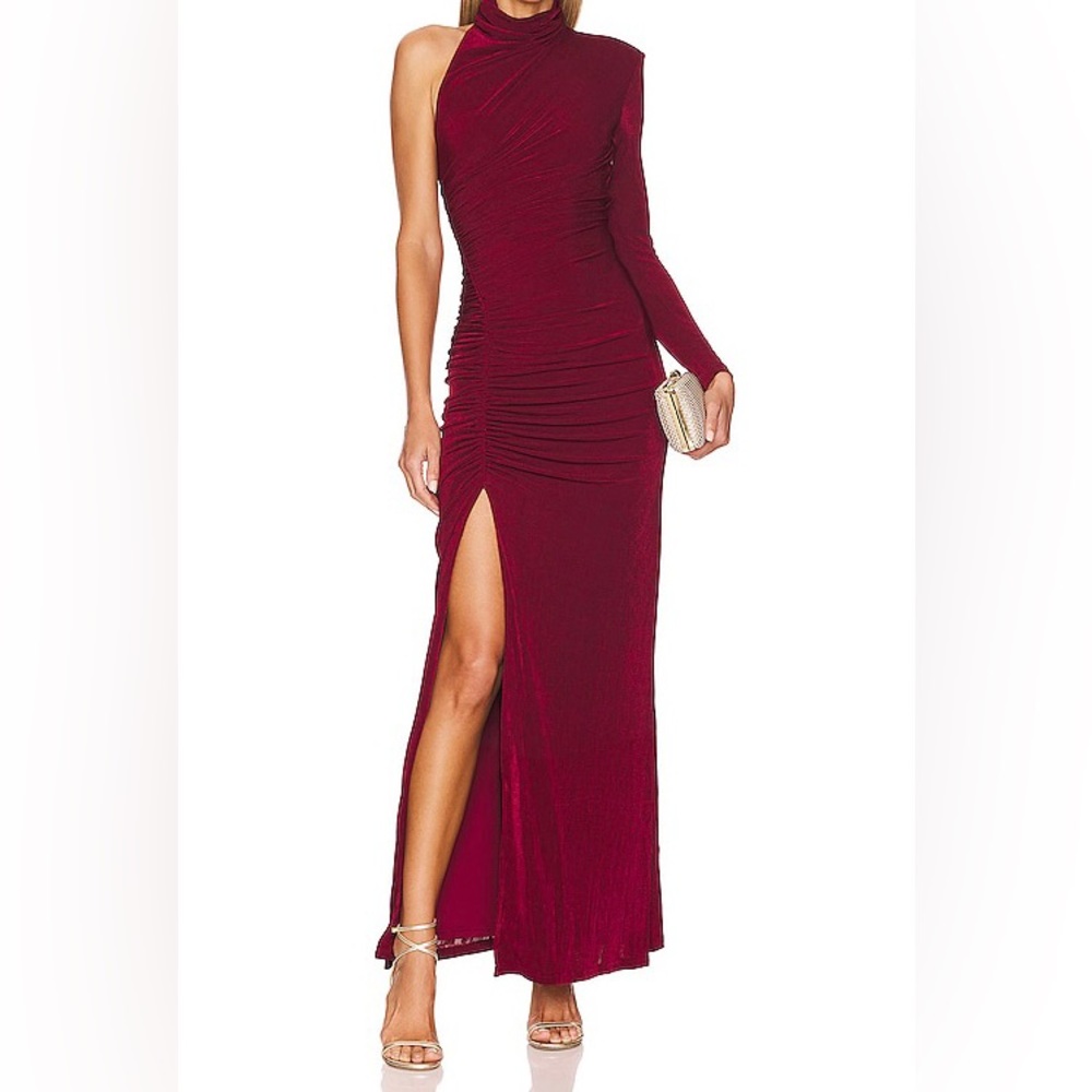 Misha - Pauline One-Shoulder Fitted Gown